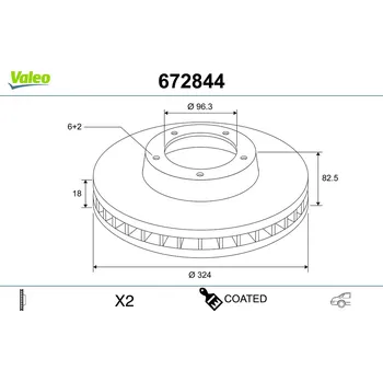 Brzdový kotouč Brzdový kotouč VALEO 672844