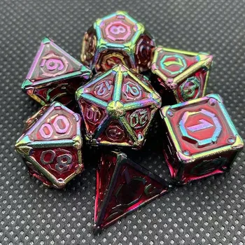 Příslušenství k deskovým hrám SYSTÉMOVÁ CHYBA SADA 7 KOVOVÝCH RPG kostek