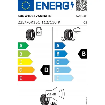 Letní pneumatika Sunwide VANMATE 225/70 R15 112/110 R zesílená (C)