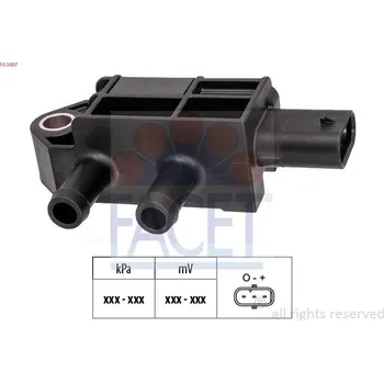 Čidlo automobilu Senzor, tlak výfukového plynu FACET 10.3407