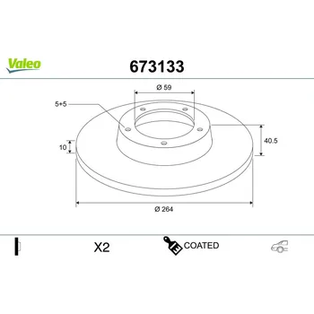 Brzdový kotouč Brzdový kotouč VALEO 673133