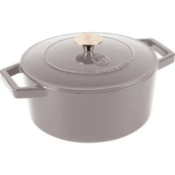 Hrnec BERLINGERHAUS Pekáč litinový s poklicí 24 cm Taupe Collection BH-6525