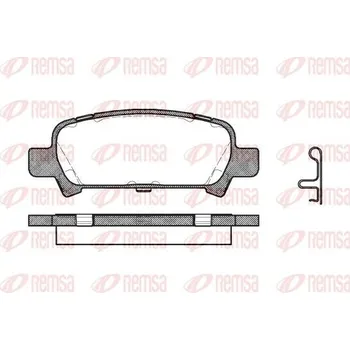 Brzdová destička Sada brzdových destiček, kotoučová brzda REMSA 0729.02