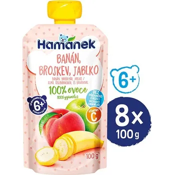 HAMÁNEK Broskev a banán 8× 100 g