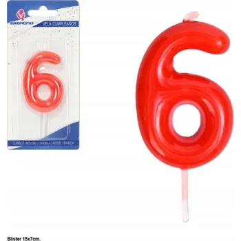 Dortová svíčka Ouda Party - Červené narozeninové svíčky