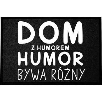 Rohožka ČERNÁ VSTUPNÍ ROHOŽKA 40X60CM KE DVEŘÍM - VTIPNÁ, S HUMOREM