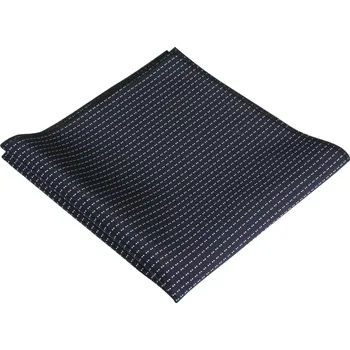 Látkový kapesník Tmavě modrý pánský kapesníček s jemnými tečkovanými proužky