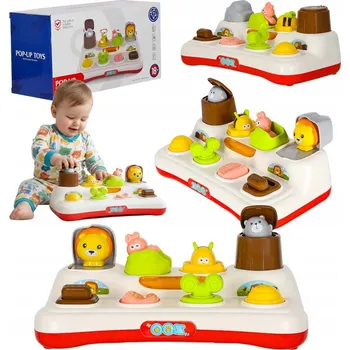 Hračka pro nejmenší Edukační Hračka Pop-Up Zvířátka se světly a zvuky