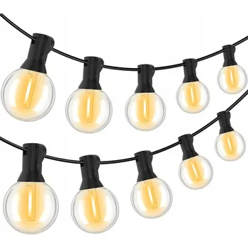Venkovní osvětlení ZAHRADNÍ SVĚTELNÝ ŘETĚZ 30m 50 LED Světýlka Zahradní 230V Venkovní Napájení