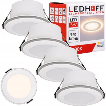 LED stropní svítidlo pod omítku 4x SPOT teplé NASTAVITELNÉ SVĚTLO 5W malé