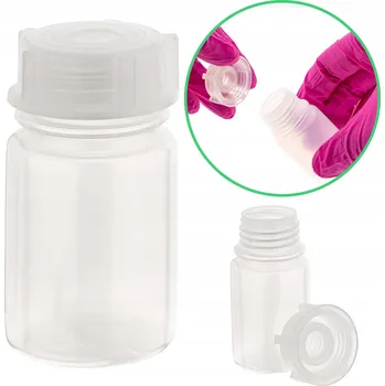 Laboratorní láhev s LDPE víčkem, ohebná, bílá, 30 ml, široké hrdlo