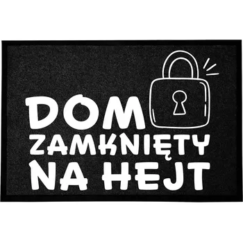 Rohožka VSTUPNÍ ROHOŽKA ČERNÁ 40X60 CM POD DVEŘE ZÁBAVNÁ HUMOR DŮM UZAVŘENÝ