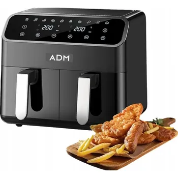 fritéza Horkovzdušná fritéza ADM 8L air fryer 2-komorová 2000W