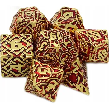 Příslušenství k deskovým hrám POSLEDNÍ ÚSVIT MIDGARDU SADA 7 KOVOVÝCH RPG kostek