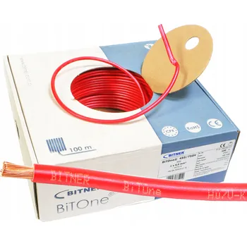 elektrický kabel Ohebný kabel BiTOne H07V-K 1x6 červený 100m