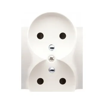 Elektrická zásuvka Krycí rámeček dvojité zásuvky Simon54 NATURE Krémová DGZ2MZNP/41