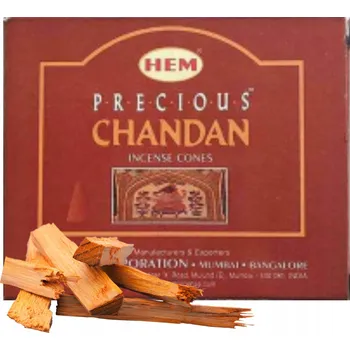 Čajovna KUŽELOVÉ VONNÉ TYČINKY HEM VONNÉ KUŽELY 10 KUSŮ PRECIOUS CHANDAN SANDAŁOVÉ DŘEVO
