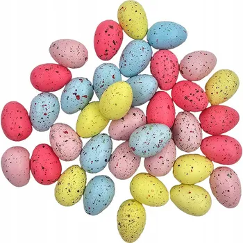 Velikonoční dekorace DEKORATIVNÍ VAJÍČKA s tečkami 2,5 cm Velikonoce 36 Ks barevná