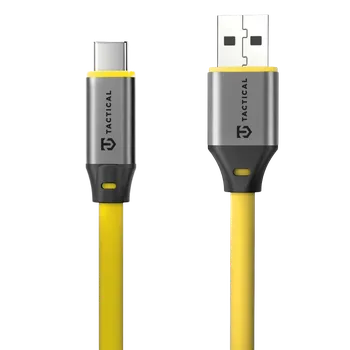 Datový kabel Tactical Fat Man 2.0 Cable USB-A/USB-C 1m Yellow 57983127952