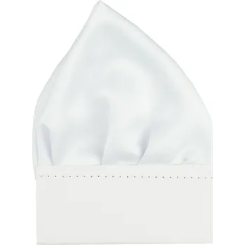 Látkový kapesník Bílý pánský kapesníček do saka matný