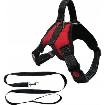 Postroj pro psa Postroj pro psa pohodlný prodyšný na procházky běhání červený S