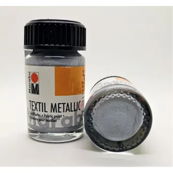 Marabu Barva na textil 15 ml Stříbrná metalická