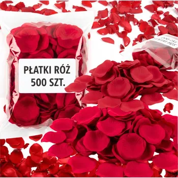 Svatební dekorace UMĚLÉ OKVĚTNÍ LÍSTKY RŮŽÍ konfety na svatba svatební hostina, Valentýna, dekorace, 500 ks