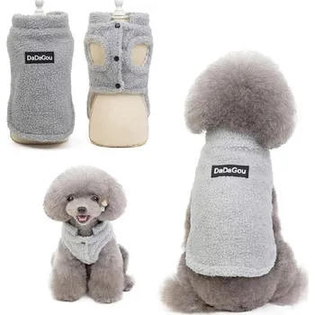 tréninková pomůcka pro psa Tineer Pet Doggy Zimní kašmírový kabát z jehněčího masa, teplý venkovní fleecový kabát s fleecovou