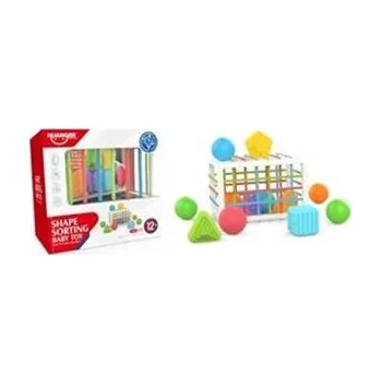 ostatní stavebnice Senzorická kostka s vkládačkou 13 dílů Woopie, vícebarevná, plastová