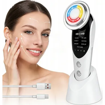 Masážní přístroj Behličková mezoterapie Masážní Přístroj na obličej EMS Lifting 7v1 pro masáž Beauty LED