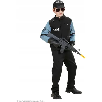 Karnevalový kostým KOSTÝM SWAT KOMANDOS KOMANDOSA AGENTA ČERNÝ 140