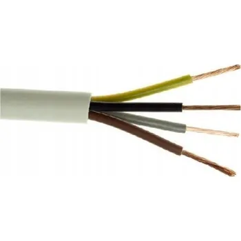 elektrický kabel Dílenský kabel H05VV-F (OWY) 4x1,5 bílý /50 m/