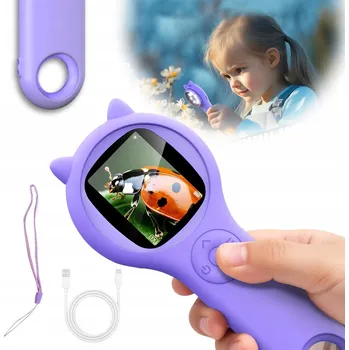 KAPESNÍ DIGITÁLNÍ MIKROSKOP PRO DĚTI S LED A USB, ZVĚTŠENÍ 200X