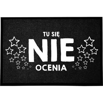 Rohožka ČERNÁ VSTUPNÍ ROHOŽKA 40X60CM KE DVEŘÍM S HUMOREM - TADY SE NESOUDÍ