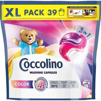Kapsle na praní COCCOLINO COLOR 3V1 KAPSLE NA PRANÍ BAREVNÝCH TKANIN 39 praní