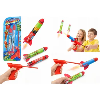 Dětská zbraň Wyrzutnia Rakiet Pistolet Rakietowy Vystřelovač raket - raketová pistole s raketami