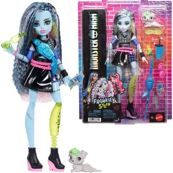 Panenka Monster High Frankie Stein panenka 26 cm s doplňky a mazlíčkem