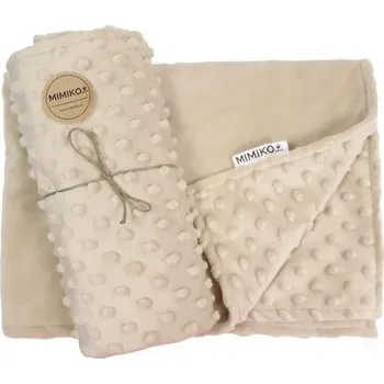 Pelíšek pro psa MIMIKO Pets Minky deka s puntíky 70x50cm béžová