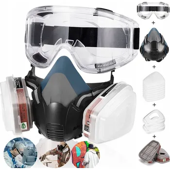 Pleťová maska LAKÝRNICKÁ MASKA POLOMASKA OCHRANNÁ PROTIPRACHOVÁ CHRÁNÍCÍ PŘED PESTICIDY