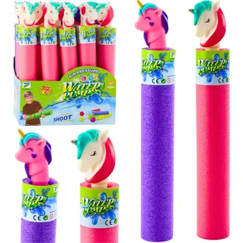 Dětské zboží LEAN Toys Pěnová vodní pumpa – jednorožec, růžovo-fialová, 35 cm