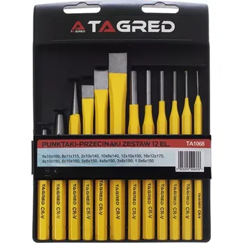 Auto-moto Děrovače, sekáče a důlčíky, sada 12 ks, Tagred TA1068