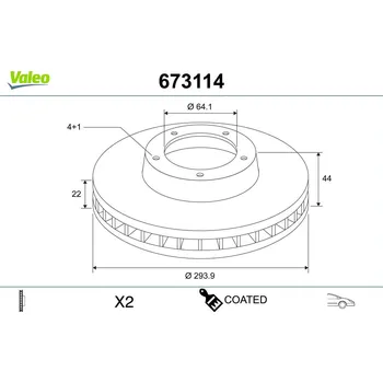 Brzdový kotouč Brzdový kotouč VALEO 673114