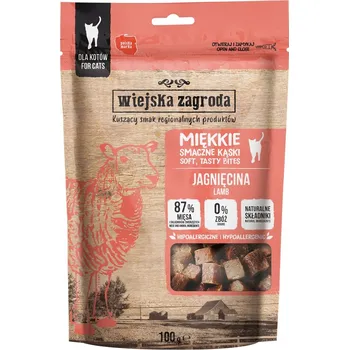 Pamlsek pro psa Wiejska Zagroda pamlsek pro kočky měkké chutné kousky jehněčí 100g