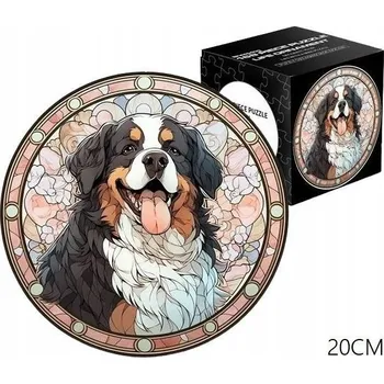Puzzle Puzzle pro děti s motivem zvířat - 168 dílků Vitráž Pes 20cm