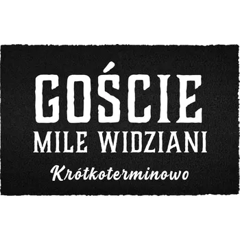 KOKOSOVÁ VSTUPNÍ ROHOŽKA ČERNÁ 40X60 CM KE DVEŘÍM - VÍTEJTE (S HUMOREM)