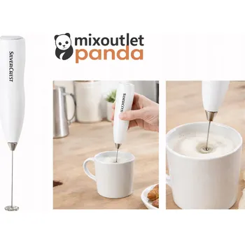 Šlehač mléka SILVERCREST KITCHEN TOOLS Ruční napěňovač mléka na kávu - ČERNÝ (5/E-971)