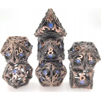 Příslušenství k deskovým hrám ŠEPOT MEFISTOFELA SADA 7 KOVOVÝCH RPG kostek