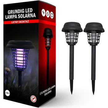 Venkovní osvětlení Solární zahradní LED lampy s tepaným designem, studené bílé světlo & UV - 2 ks