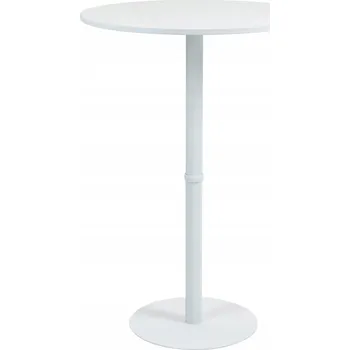 Jídelní stůl Vysoký stůl Hereford - barový stůl kulatý, výška 75 cm, bílý