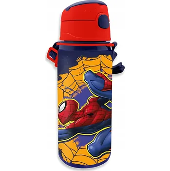 Láhev Hliníková láhev lahev na pití Spiderman 600 ml